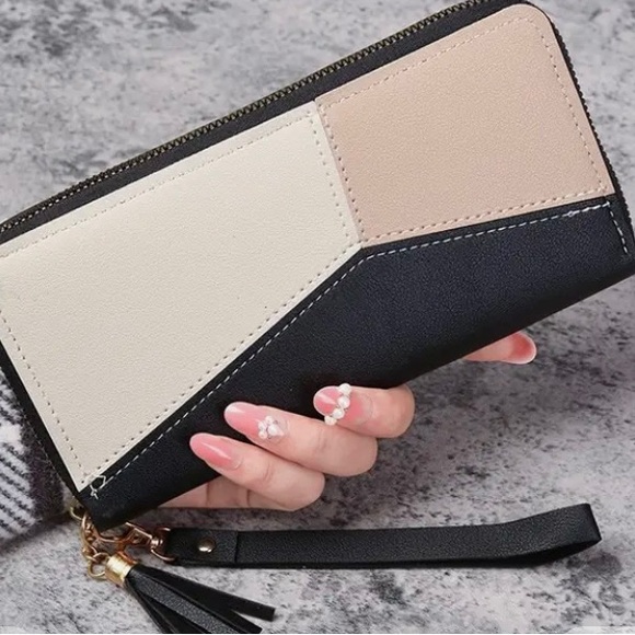 Vibrant Color Block Wallet - Picture 1 of 7